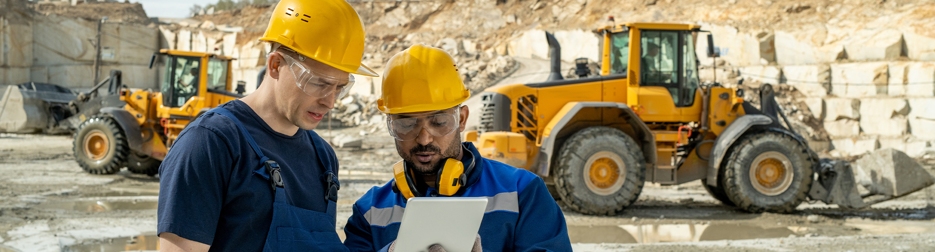 Bauarbeiter auf einer Baustelle