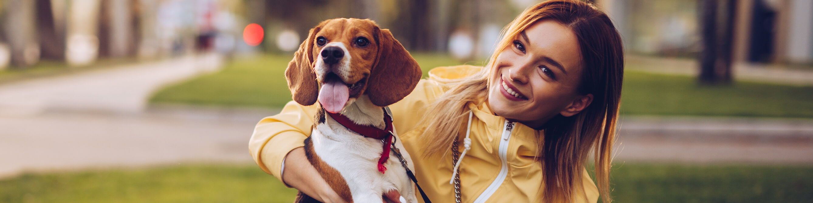 Tierhalterhaftpflicht -­‐ Frau mit Hund